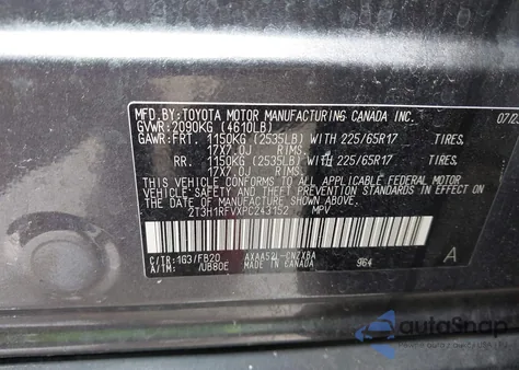 2023 Toyota Rav4 Le from USA, damaged, VIN 2T3H1RFVXPC243152